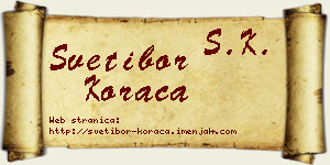 Svetibor Koraca vizit kartica